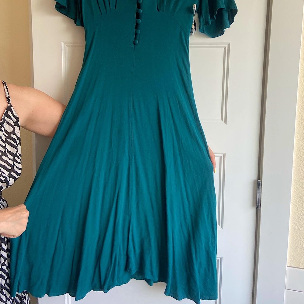 Vintage Blue Buttoned Dress